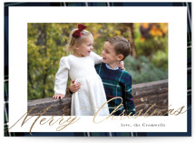 Yule Plaid Foil-Pressed Holiday Cards