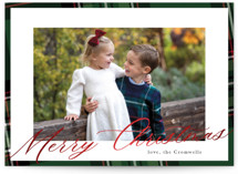 Yule Plaid Foil-Pressed Holiday Cards