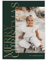 side greeting Foil-Pressed Holiday Cards