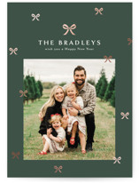 Bow-tied Foil-Pressed Holiday Cards