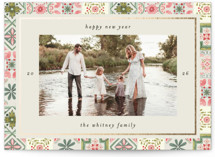 Tiles Foil-Pressed Holiday Cards