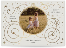 Disney's Cinderella Carriage Foil-Pressed Holiday Cards