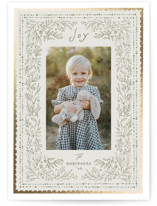 Mixed Frame Floral Foil-Pressed Holiday Cards
