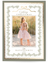 Vintage Vine Foil-Pressed Holiday Cards