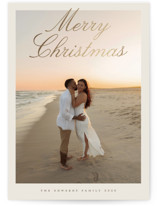 Modern Script Foil-Pressed Holiday Cards