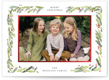 Painted Garland Foil-Pressed Holiday Cards