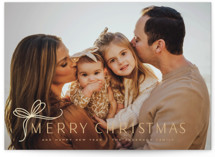 Cute bow Foil-Pressed Holiday Cards