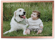Gilded Border Foil-Pressed Holiday Cards