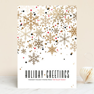 Sophisticated Snow Foil-Pressed Holiday Cards