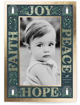 Advent Candles Foil-Pressed Holiday Cards