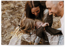 Gold Scripted Joy Foil-Pressed Holiday Cards