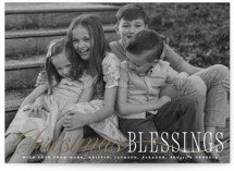 elegant christmas blessings Foil-Pressed Holiday Cards