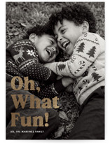 Oh What Fun Foil-Pressed Holiday Cards
