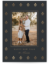 Gilded Flowers Foil-Pressed Holiday Cards