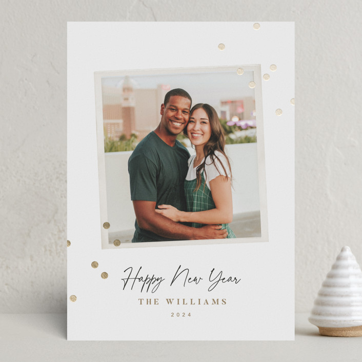 Confetti Corners FoilPressed Holiday Cards by Robert and Stella Minted