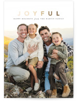 a joyful family Foil-Pressed Holiday Cards