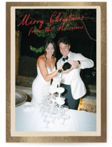 Vintage photo card Foil-Pressed Holiday Cards