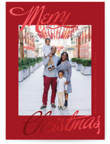 so retro Foil-Pressed Holiday Cards