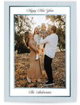 Little Stripes Foil-Pressed Holiday Cards