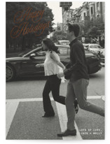 neon vintage Foil-Pressed Holiday Cards