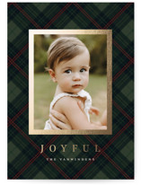 Balmoral Green Foil-Pressed Holiday Cards