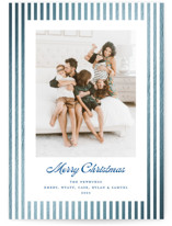 Mini Cabana Stripes Foil-Pressed Holiday Cards