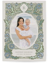 monogram nouveau Foil-Pressed Holiday Cards