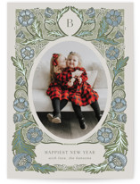 monogram nouveau Foil-Pressed Holiday Cards