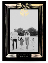 Ribbon Framed Foil-Pressed Holiday Cards