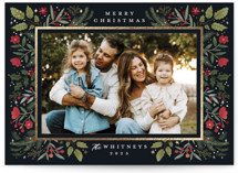 Shiny Botanicals Foil-Pressed Holiday Cards