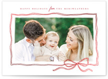 Bow Sketch Foil-Pressed Holiday Cards