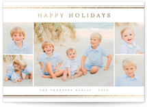 refined lines Foil-Pressed Holiday Cards