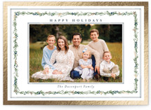 Delicate Vine Foil-Pressed Holiday Cards
