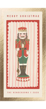 Gilded Nutcracker Foil-Pressed Tall Holiday Cards