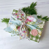 Cottage Christmas Ribbon and Bow Wax Seal Set Holiday Gift Wrap Embellishments