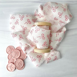 Bow 2" Cotton Ribbon and Wax Seal Set