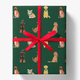 Dog Lovers Christmas Holiday Gift Wrap [Rolls of 5 Sheets] Holiday Gift Wrap