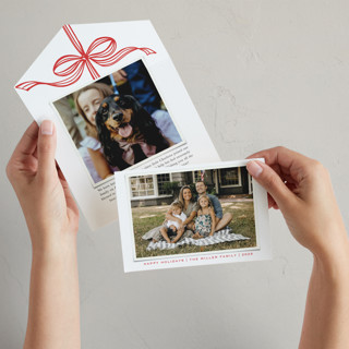 Tied with a bow All-in-One Holiday Cards