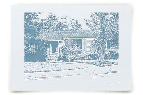 Custom House Letterpress Portrait Art Custom & Commissioned Art