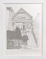 House: Portrait Custom Letterpress Print Custom & Commissioned Art