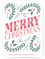 christmas nostalgia Letterpress Holiday Photo Cards