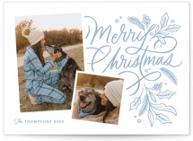 Pressed Lettering Letterpress Holiday Photo Cards
