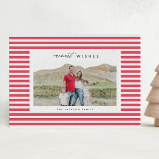 Merry Stripes Letterpress Holiday Photo Cards