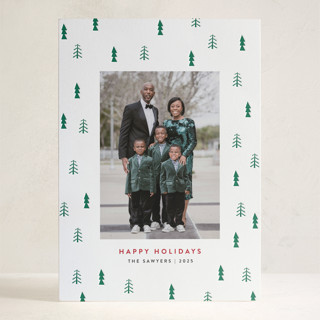 Holiday Tree Letterpress Holiday Photo Cards