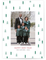 Holiday Tree Letterpress Holiday Photo Cards