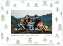 Forest Doodle Letterpress Holiday Photo Cards