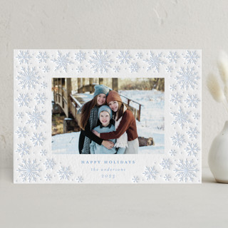 Snow Canopy Letterpress Holiday Photo Cards