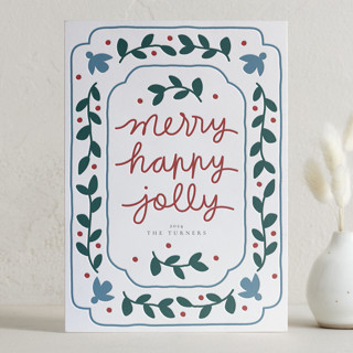 Sugar Cookie Letterpress Holiday Photo Cards