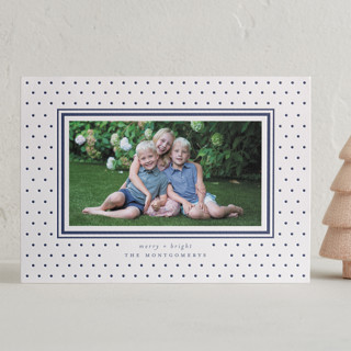 Swiss Dot Letterpress Holiday Photo Cards