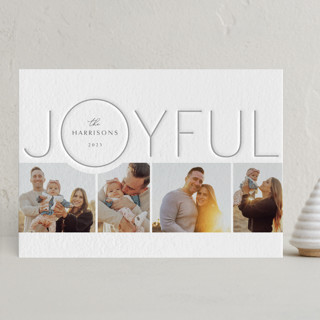 Simply Joyful Letterpress Holiday Photo Cards